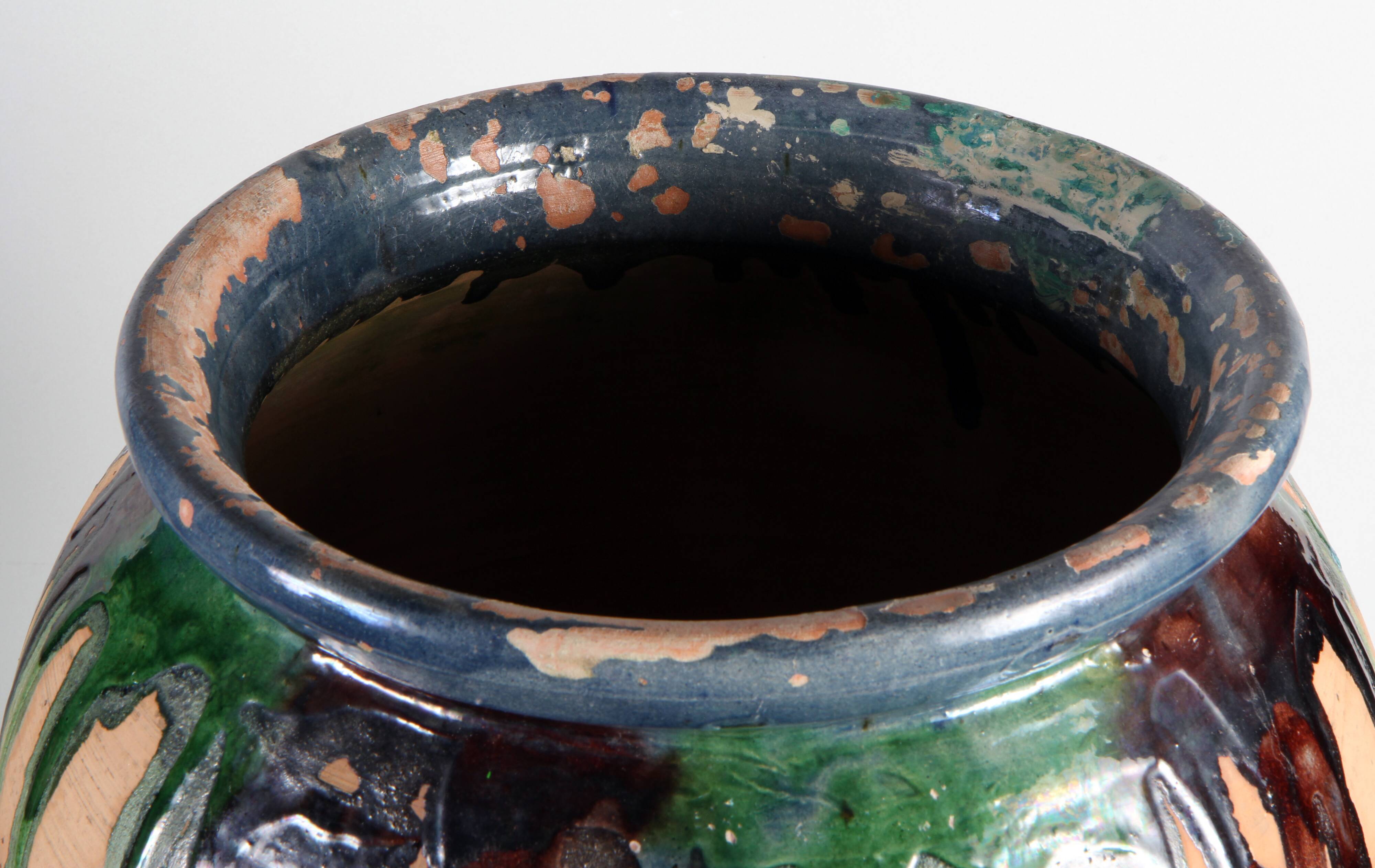 Glazed terracotta jar 19th