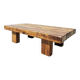 150 cm vintage solid oak rustic brutalist wabi sabi beam coffee table