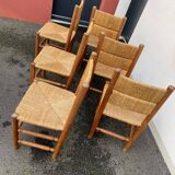 Suite of 6 mulched chairs 70s-80s