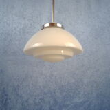 Art Deco opaline pendant with chromes suspension. 1930/40's