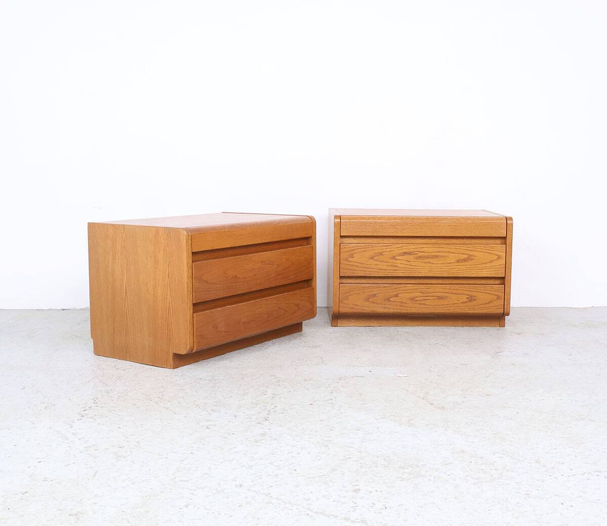 Set of vintage oak bedside tables from Moser, Germany, 1970s