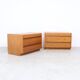 Set of vintage oak bedside tables from Moser, Germany, 1970s