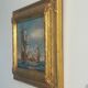Oil on canvas signed Haney marine in gold frame