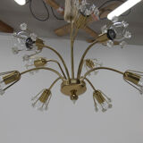 Lustre à 9 flammes, Emil Stejnar, Autriche, années 1950
