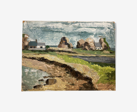 Peinture vintage Bretagne