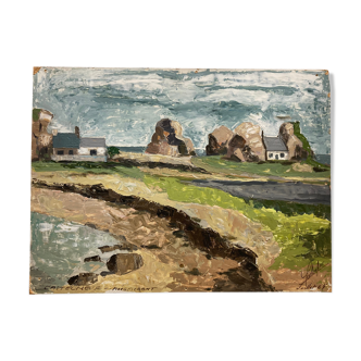 Peinture vintage Bretagne