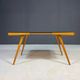 Coffee table, mid-century, opaxite glass top, Interiér Praha, 1960s