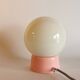 Vintage white opaline living room bedside desk lamp "Malabar"