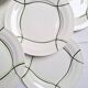 Flat plates St Amand model Bayonne white, green and black.