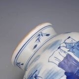 Qing kangxi style blue and white play chess jade pot spring bottle chinese palace gifts