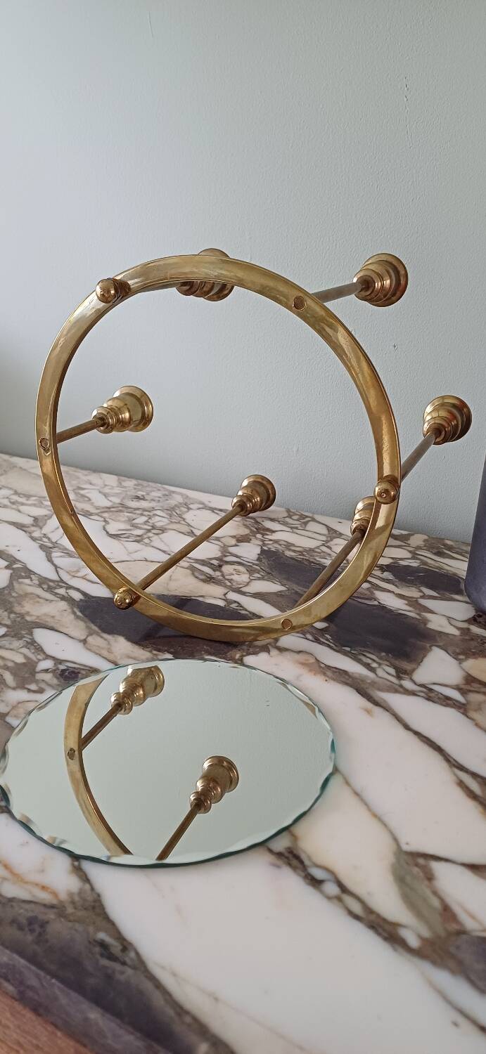 Brass ring candlestick
