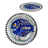 Assiettes aux poissons bleus