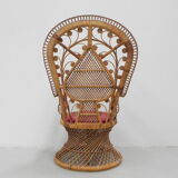 Emmanuelle chair, bamboo peacock throne