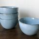 Set of 4 blue ceramic bowls