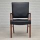 1960s, Danish armchair, original very good condition, teak wood, artificial leather.