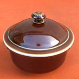 Ancienne terrine céramique émaillée marron