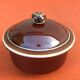 Antique brown glazed ceramic terrine