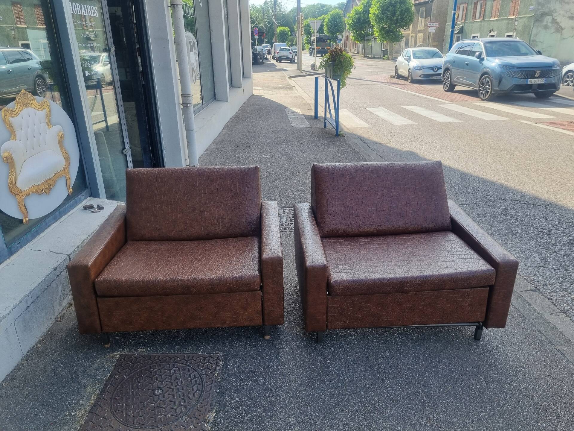Pair of vintage sofa beds