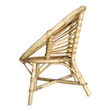 1970s rattan children's armchair