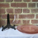 4 flat plates from Arcoroc model "rosaline"