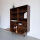 Bibliothèque vintage en palissandre avec éclairage