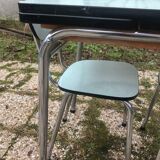 Table and chairs in water green formica