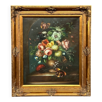 J. Caristo. Still life with flowers.