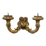 Golden wall candle holder