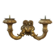 Golden wall candle holder
