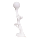Art Deco White Ceramic naked Woman lamp Globe Italy 1970s