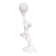 Art Deco White Ceramic naked Woman lamp Globe Italy 1970s
