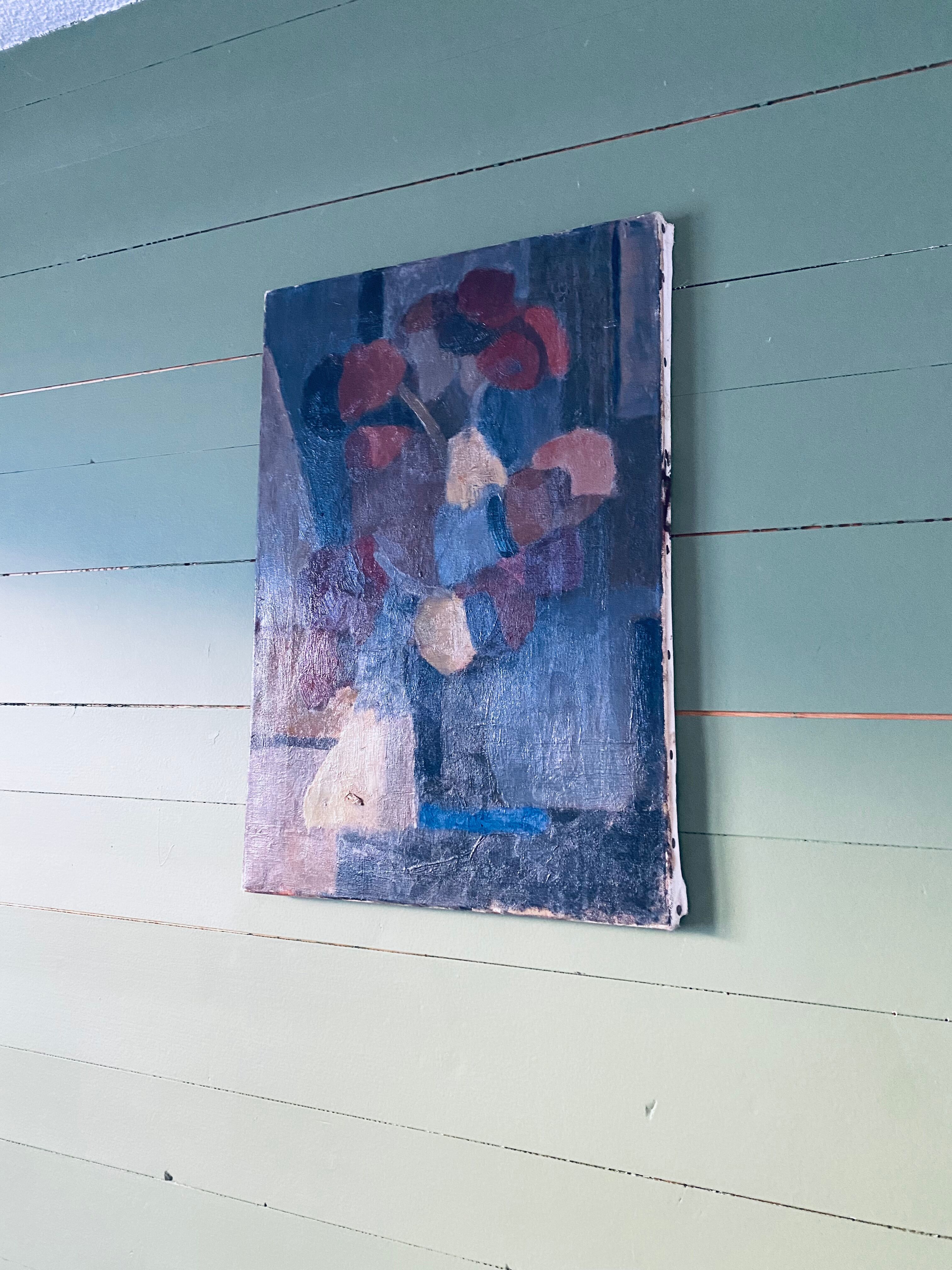 Oil on canvas stylized bouquet