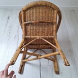 Vintage children's rattan chair