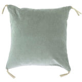Velvet cushion 45x45cm celadon color