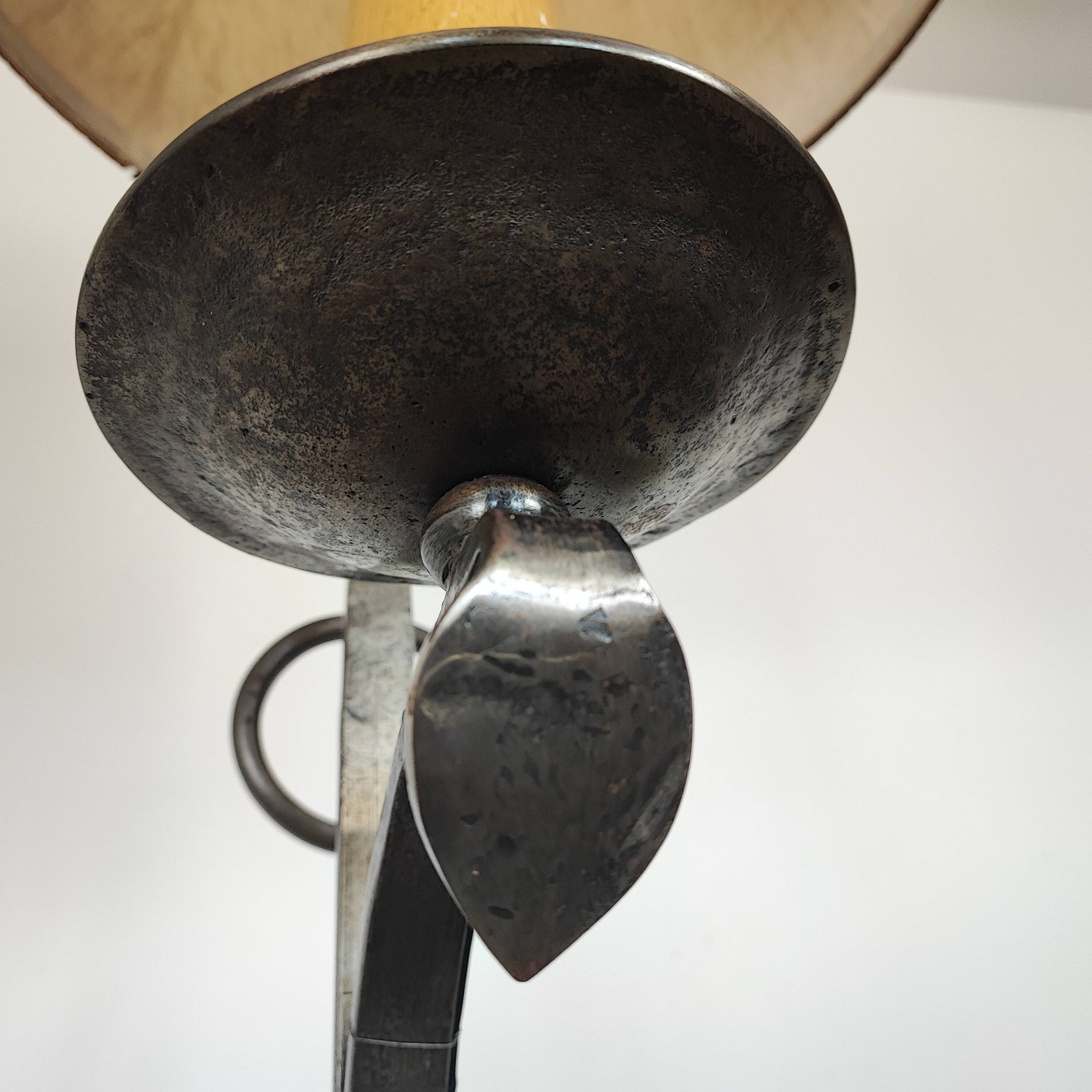 Wrought iron floor lamp Jean-Pierre Ryckaert
