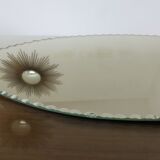 Beveled oval mirror 50s 60s 40x20cm