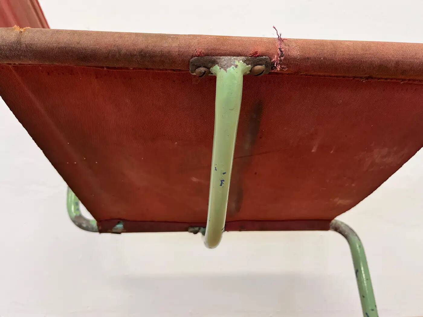 Rare Bauhaus Mart Stam tubular chair by Thonet / original green colour