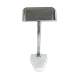 Art deco office lamp in chrome metal
