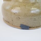 Flat jug in heavy beige stoneware