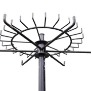 Sculptural vintage metal coat stand with rotating crown