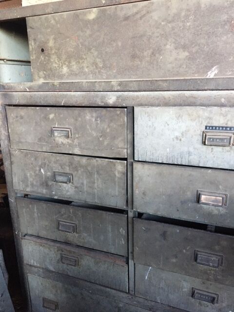 Furniture of trade old metal and wood industrial style