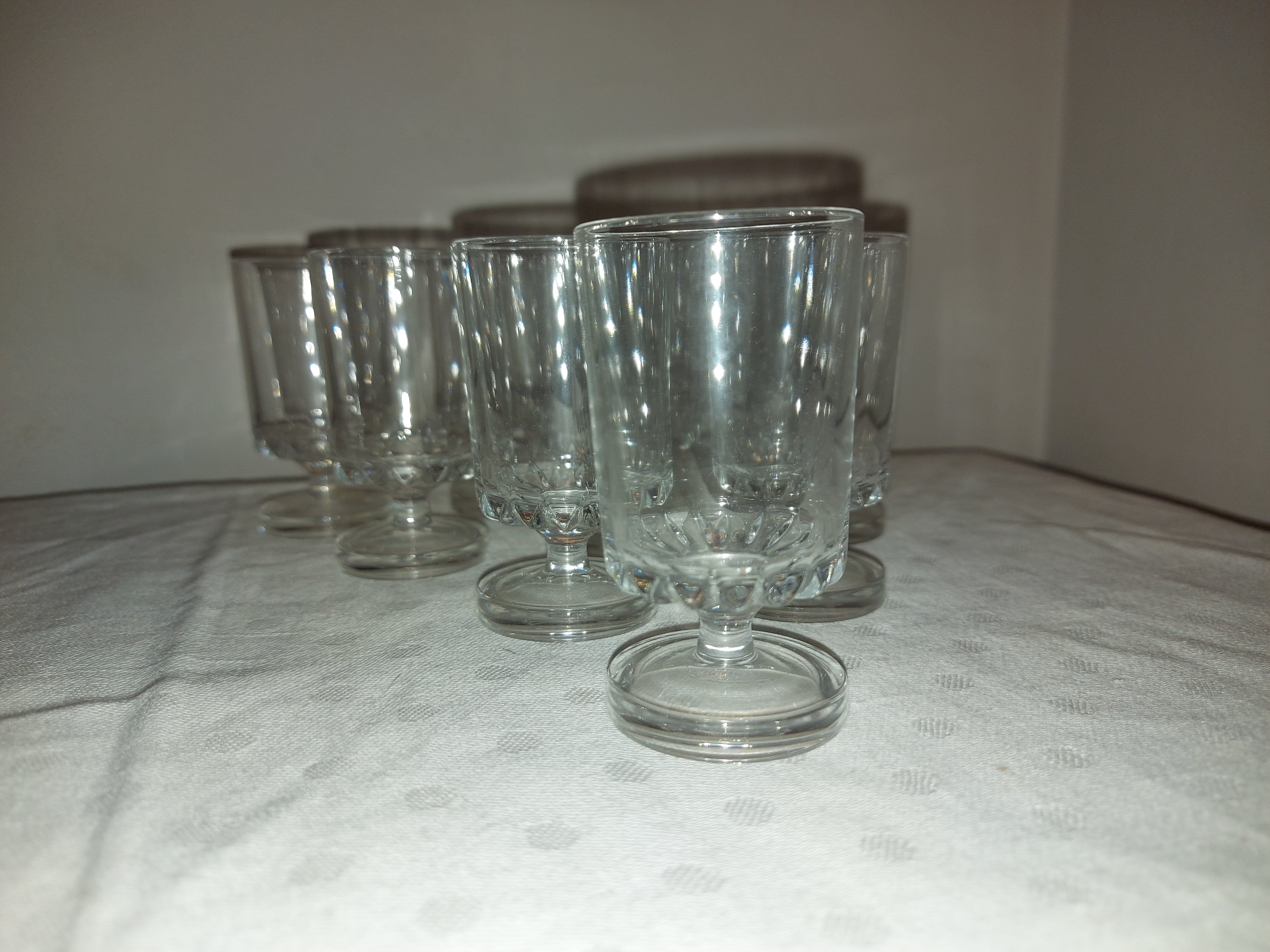 10 crystal liqueur glasses