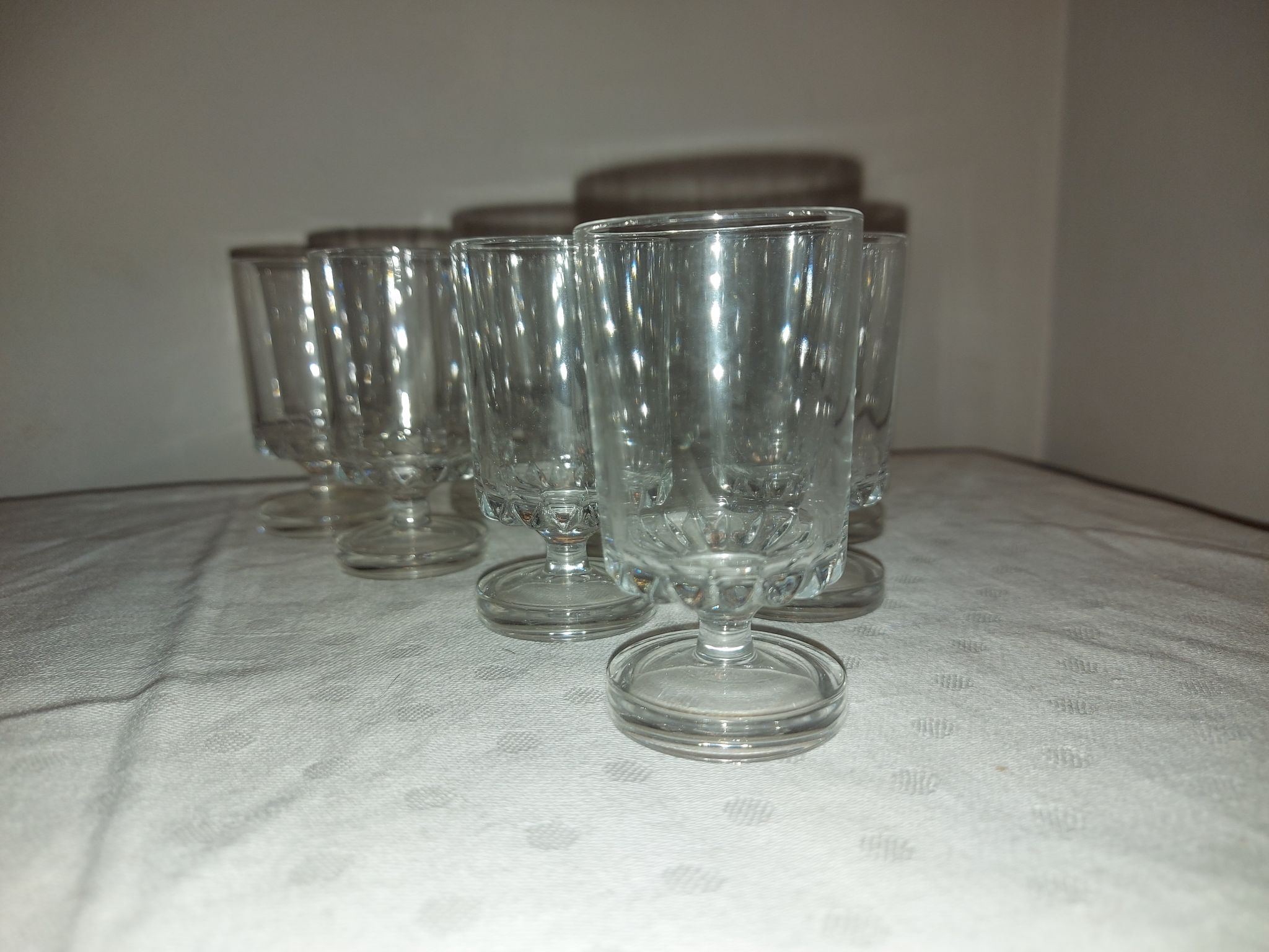 10 crystal liqueur glasses