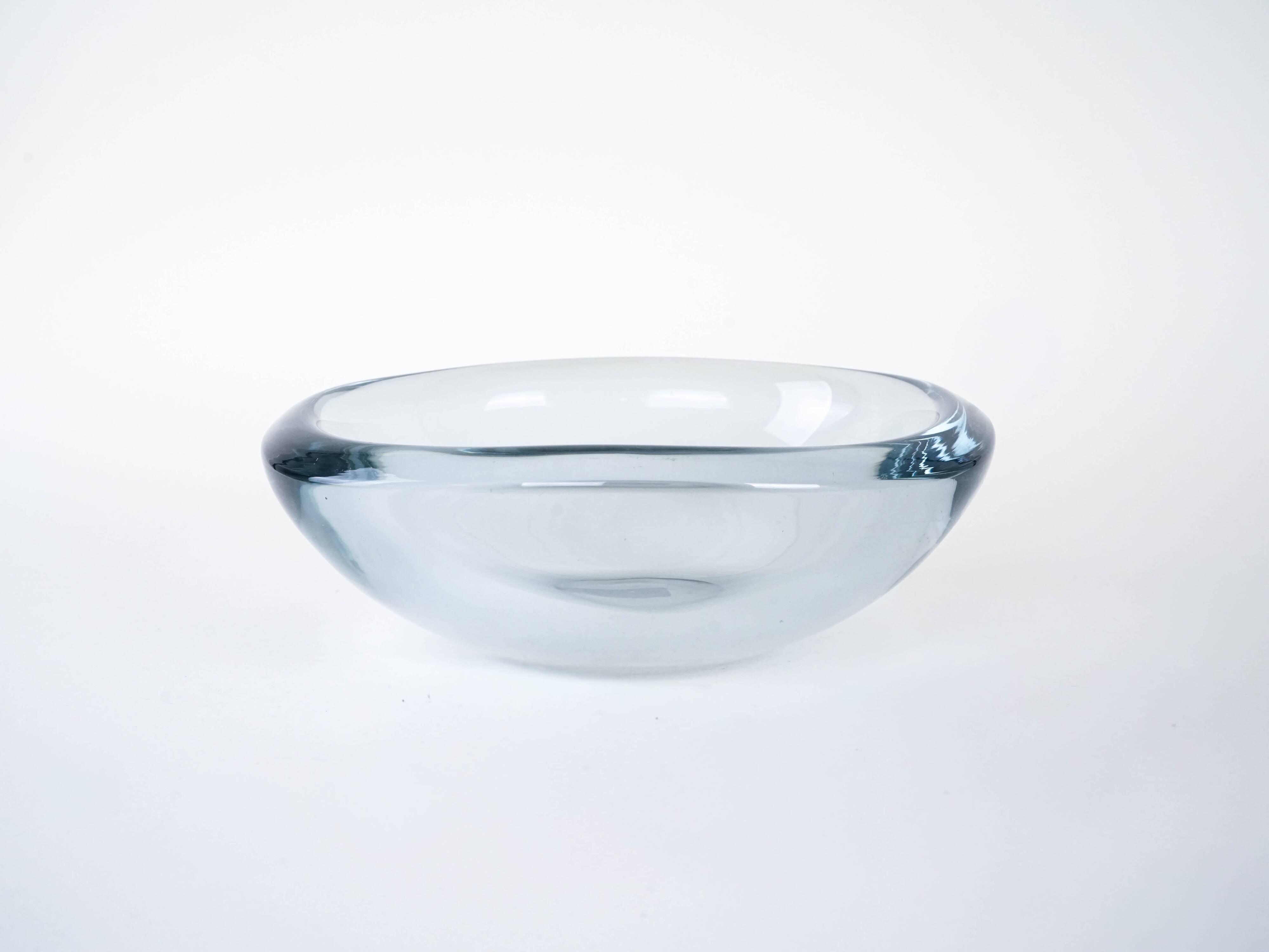 Glass bowl, Danish design, 1960s, manufactured by Holmegaard