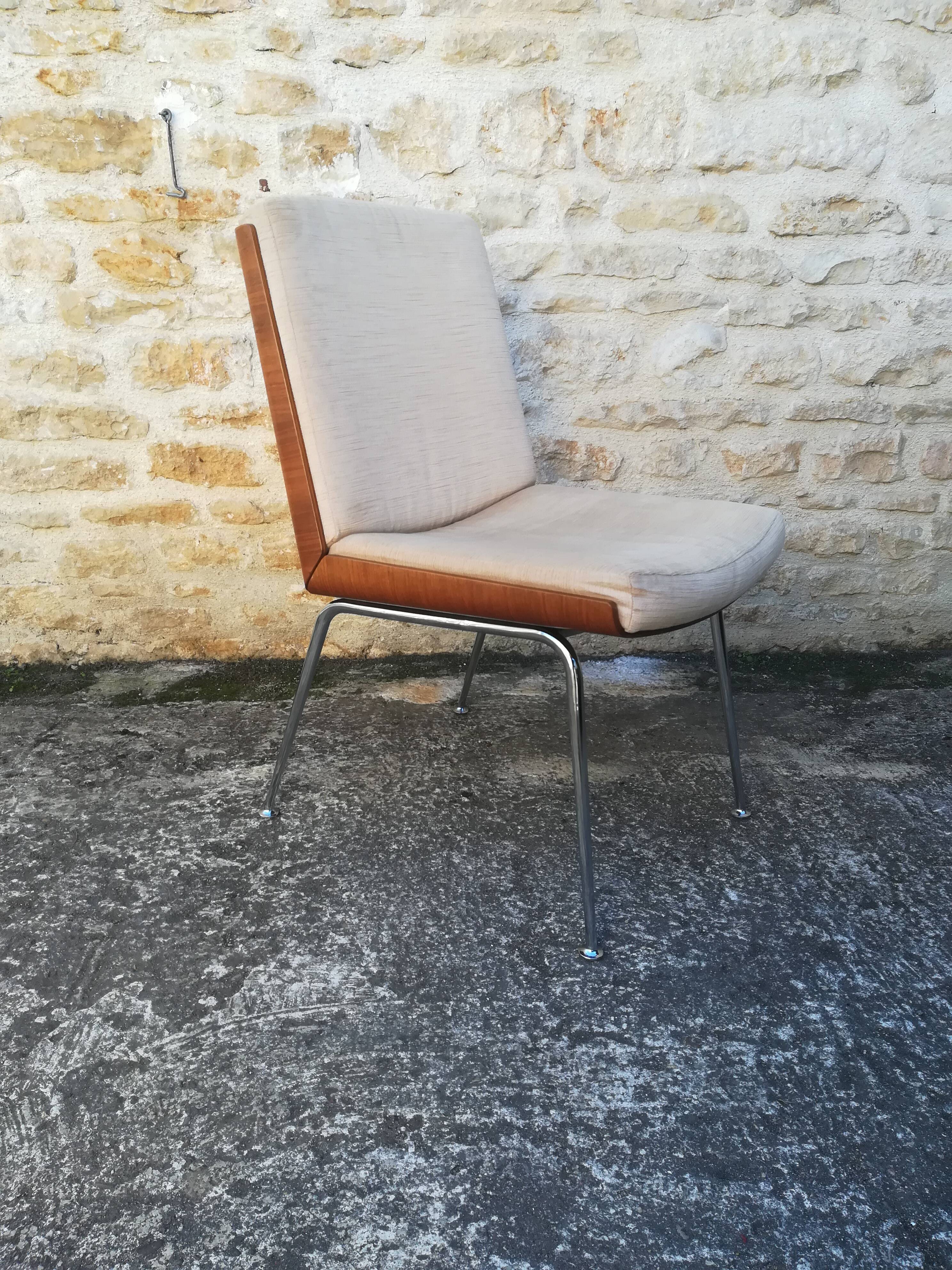 Wooden and fabric shell chairs