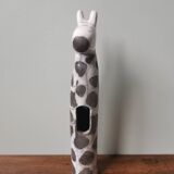 Handcrafted vintage style raku sculpture signed