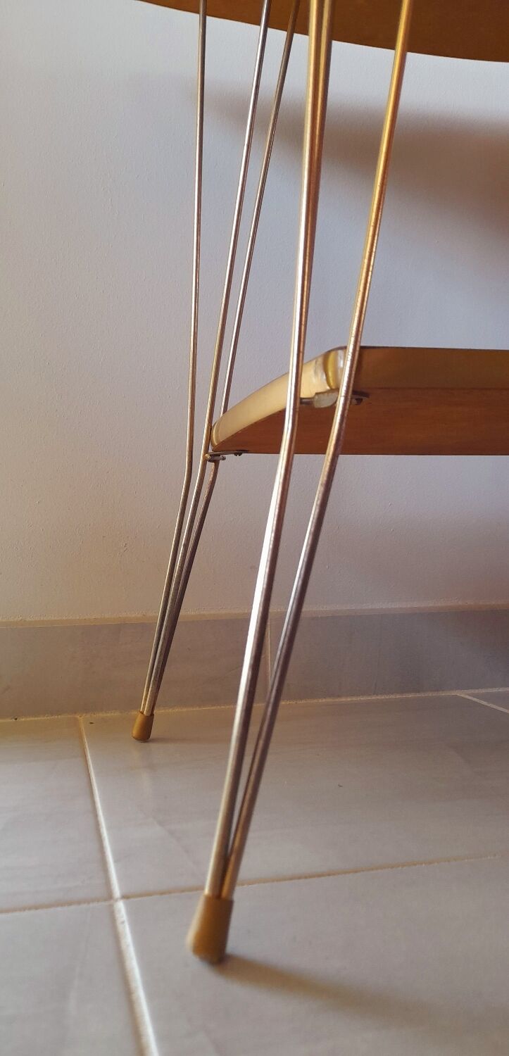 Formica and metal side table 70s
