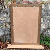 1940 beveled mirror solid raw oak 74x104