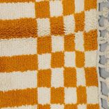 AZILAL orange wool rug 300cmx200cm
