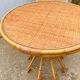 Round rattan table dia 65cm vintage 60s